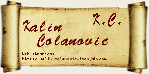 Kalin Čolanović vizit kartica